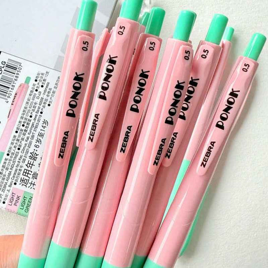 Zebra PONOK Vintage Retractable Gel Pen ,Black Ink,5 Pack