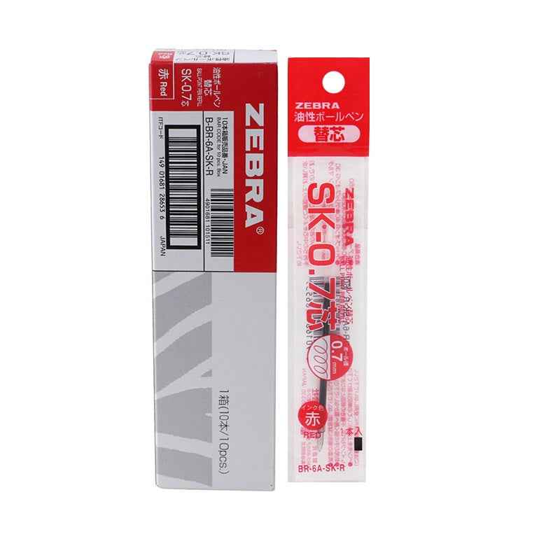 Zebra SK-0.7 Ballpoint Pen Refill 0.7mm Black/Blue/Red/Green 10 Pack
