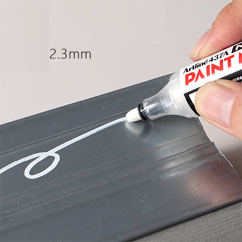 Artline 437A NON-PRESS Paint Markers, 2.3mm Round Tip, 2-Pack
