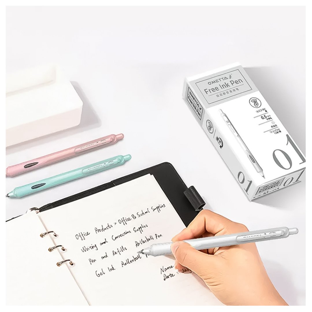 Beifa Ruler Beifa Ometta Free Ink Roller Pen Pack of 3
