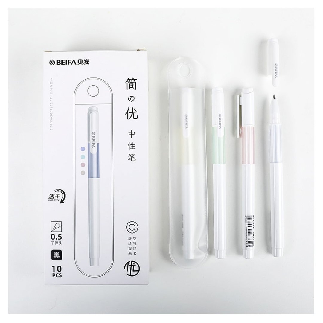 Beifa Ruler Beifa GPF0066 Superior Series Gel Pen Pack of 10