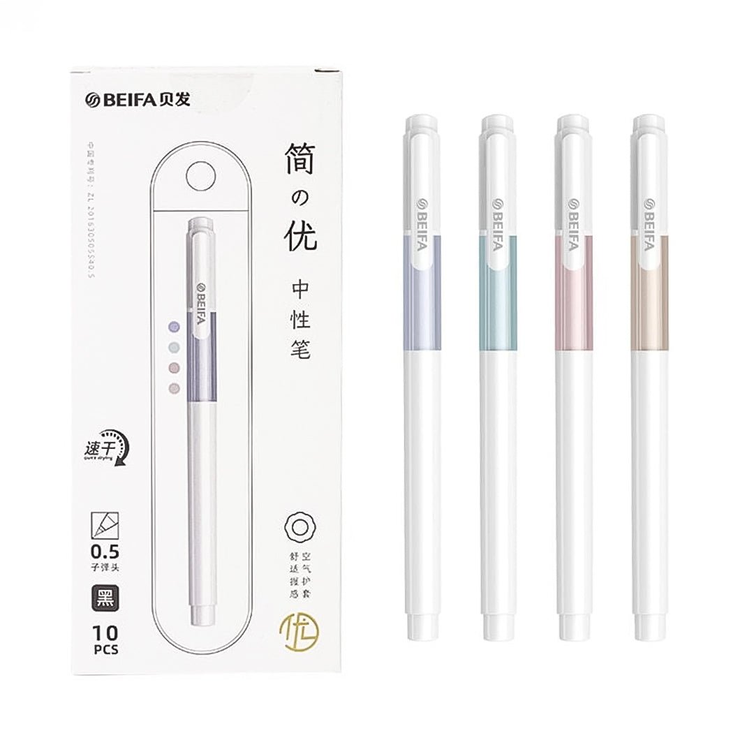 Beifa Ruler Beifa GPF0066 Superior Series Gel Pen Pack of 10