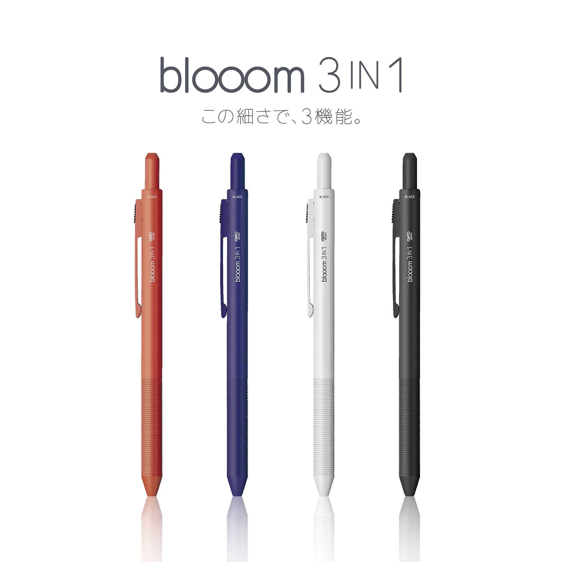OHTO Blooom 3 in 1 Multi-Function Pen White MF-25B3-WT