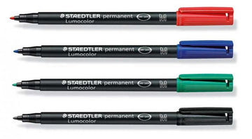 Staedtler Lumocolor 317M Permanent Markers Medium Tip 1.0mm,4 Color