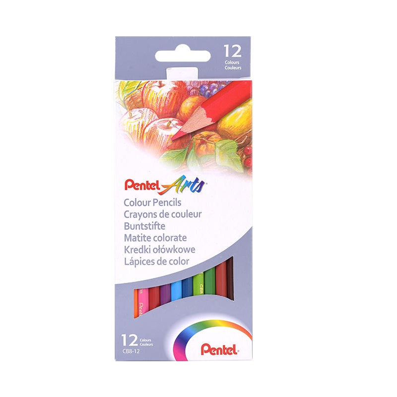 Pentel Arts Colored Pencils,12/24 Assorted Colors