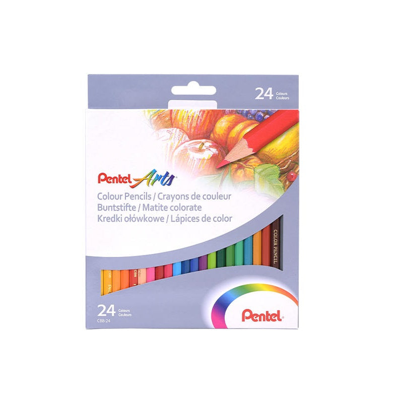 Pentel Arts Colored Pencils,12/24 Assorted Colors