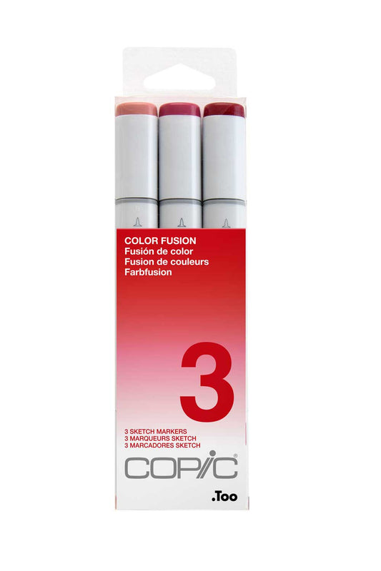 Copic Sketch,Alcohol-based Markers,3pc,Color Fusion #3,Red