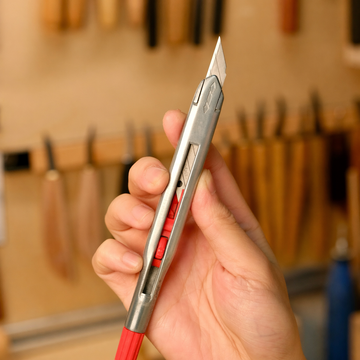 Cuchillo de Detalle para Tallado en Madera | Mango de Aleación de Zinc | Incluye 20 Cuchillas