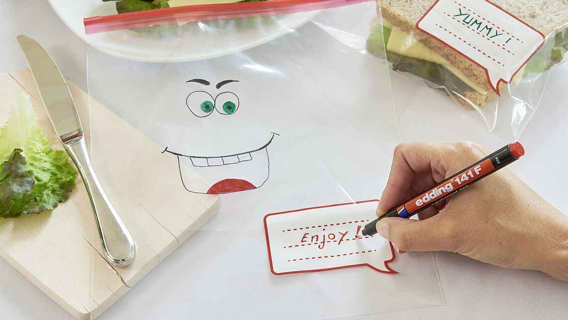 edding 141 F Permanente Marker Pen Black/Red/Blue Ink 10 Pack