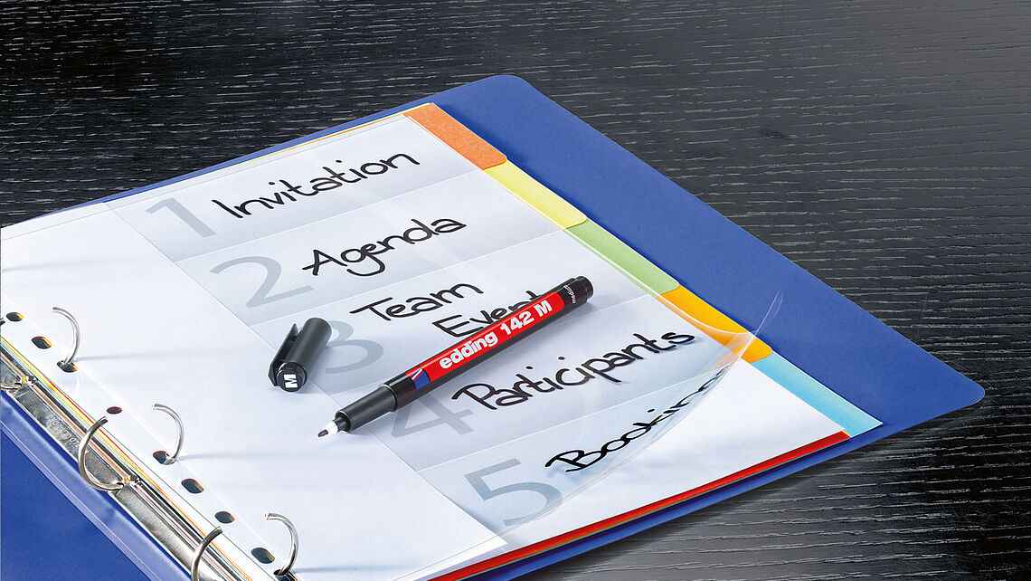 edding 142 M Permanente Marker Pen Black/Red/Blue Ink 10 Pack