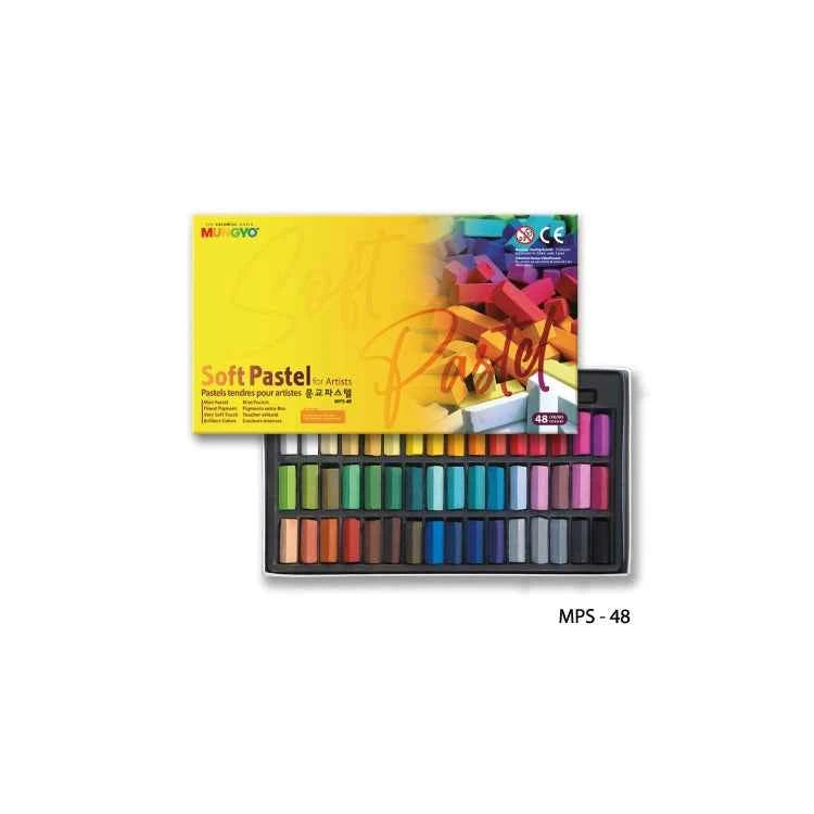 MUNGYO Standard Square Soft Pastels for Artists 24/32/48/64 Colors 48 Color