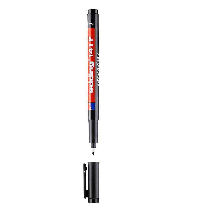 edding 141 F Permanente Marker Pen Black/Red/Blue Ink 10 Pack
