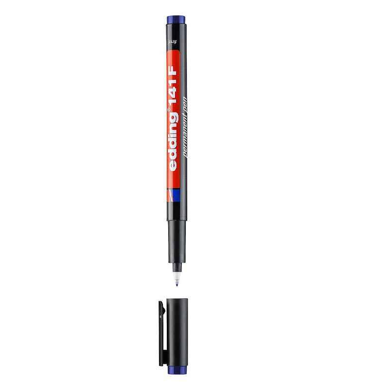 edding 141 F Permanente Marker Pen Black/Red/Blue Ink 10 Pack