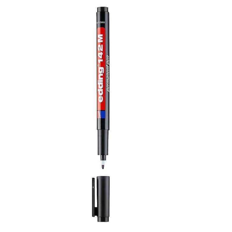 edding 142 M Permanente Marker Pen Black/Red/Blue Ink 10 Pack