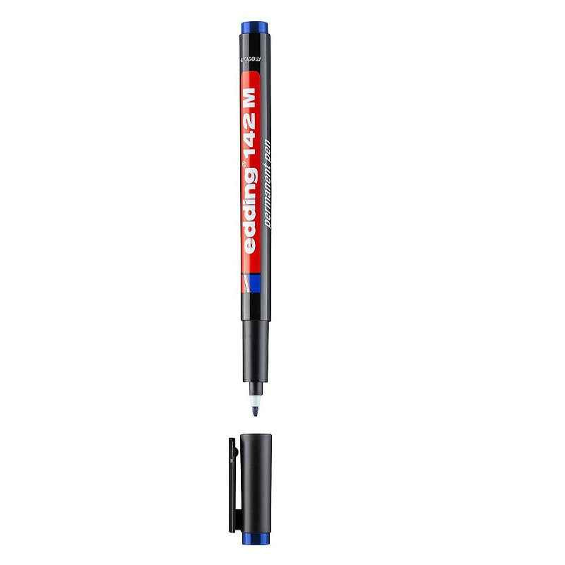edding 142 M Permanente Marker Pen Black/Red/Blue Ink 10 Pack