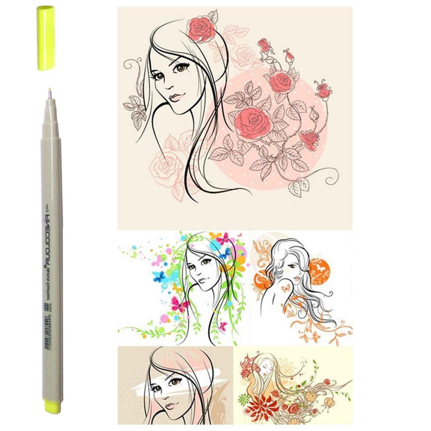 FINECOLOUR EF300 Colored Fineliner Set of 24