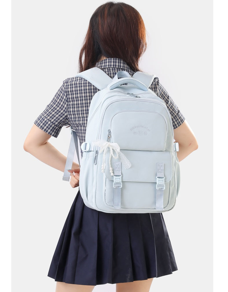 Large Capacity School Backpack for Teen Girls – Lightweight Oxford Fabric Daypack