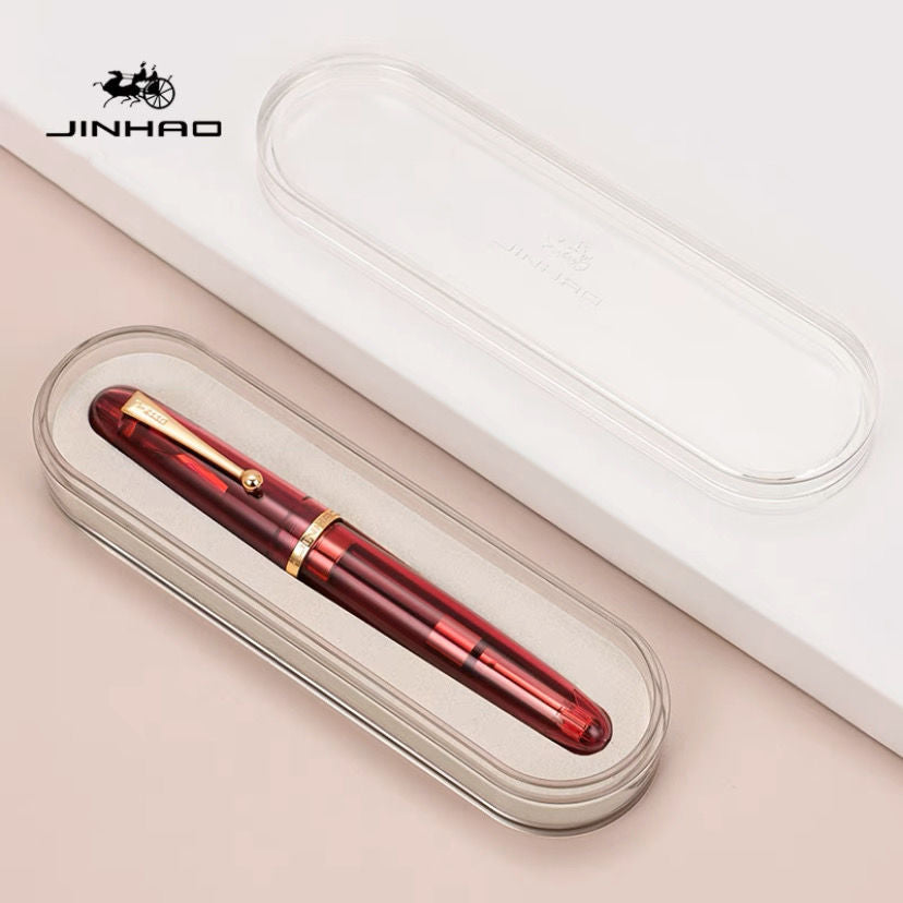 Jinhao 9019 Fountain Pen Dadao Series Acrylic Gold Trim #8 Nib - TTpen