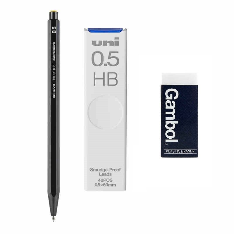 Enpitsu Note Book KOKUYO Enpitsu Sharp Mechanical Pencil with Leads and Eraser