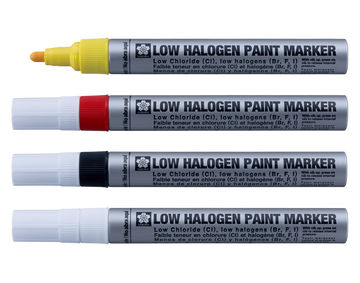 SAKURA Low Halogen Paint Marker Industrial Pen 3 Pack