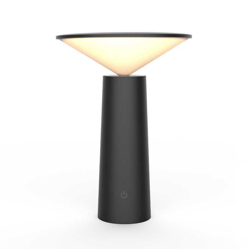 MINI i Rechargeable Night Light | 3 Color Temperatures | Stepless Dimming | 40° Tiltable Head | Compact Desk Lamp Black