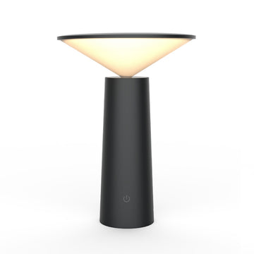 MINI i Rechargeable Night Light | 3 Color Temperatures | Stepless Dimming | 40° Tiltable Head | Compact Desk Lamp Black