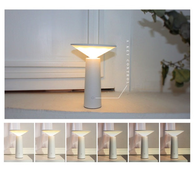 MINI i Rechargeable Night Light | 3 Color Temperatures | Stepless Dimming | 40° Tiltable Head | Compact Desk Lamp