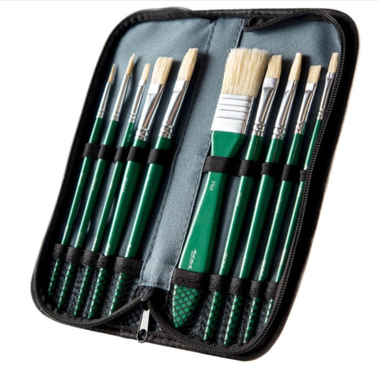 Mont Marte Brush Set In Wallet-Pack Of 11