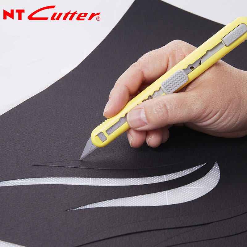 NT Cutter ABS Grip 30-Degree Multi-Blade Cartridge Knife (A-553P),Yellow