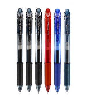 Bolígrafo retráctil de gel Pentel EnerGel-X BLN-105 de 0,5 mm – paquete de 6 unidades