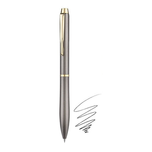 Pilot ETERLINK Metal Ballpoint Pen | 0.7mm Black Ink | Twist Retractable | Acro Ink Grey Brass
