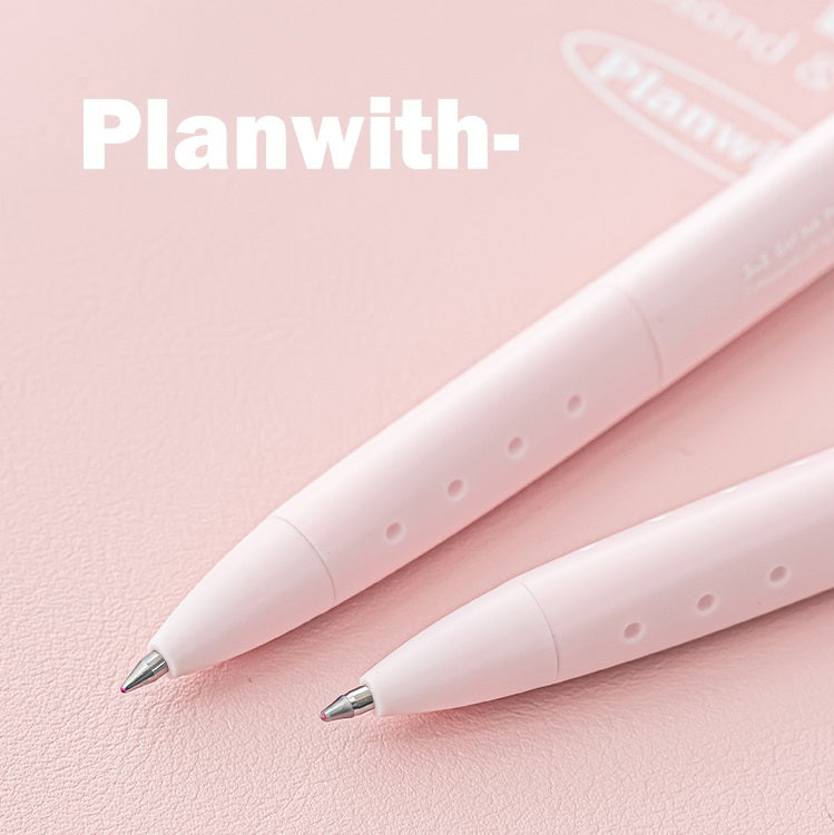 Planwith Triple-Color Gel Ink Clicker Pen 0.5MM