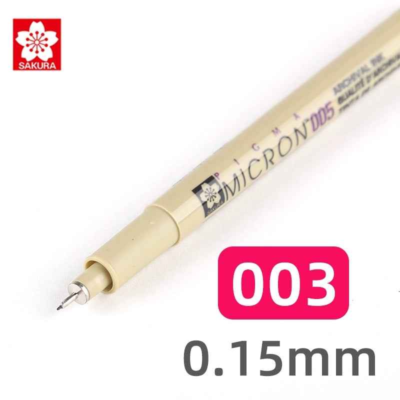 Sakura Pigma Micron Pen Size 003 mm Black (3 Pack)