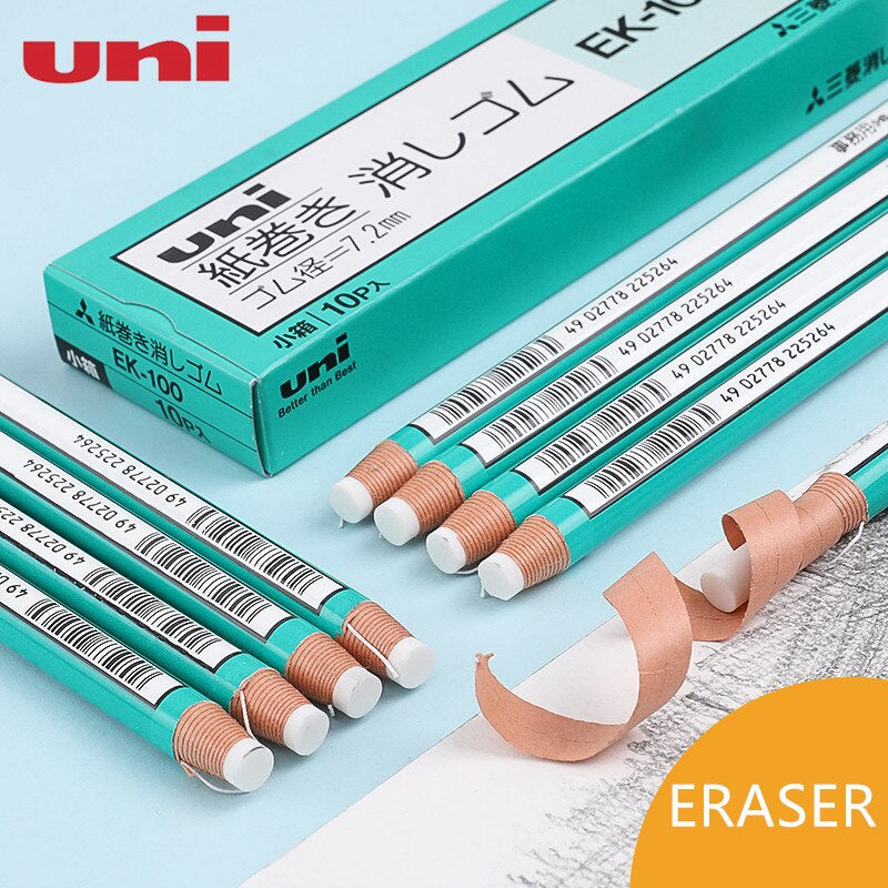 Mitsubishi Uni Pencil Type Eraser,Super Eraser,Medium,10 Pack