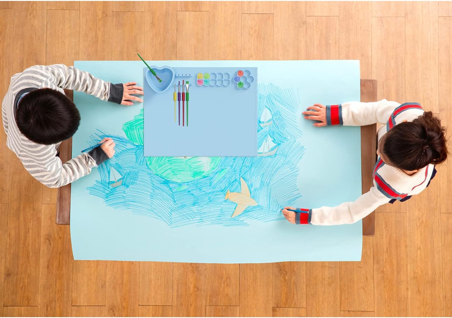 Silicone Craft Mat OBA-HORSE - 20x16 Inch Art Mat With Paint Wells ...