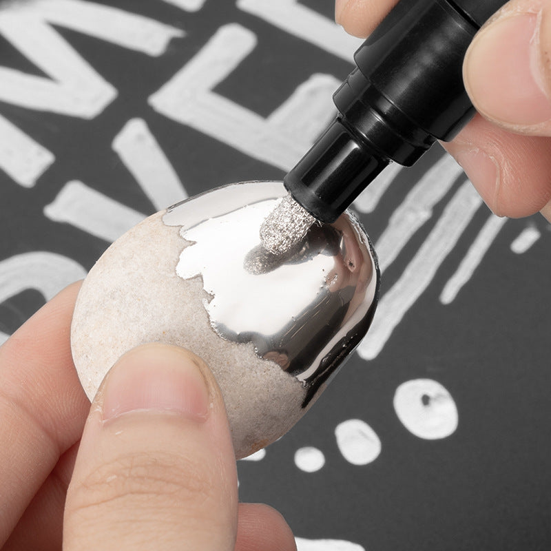 STA Liquid Silver Mirror Chrome Markers Paint 2mm Tip (2 Pack)