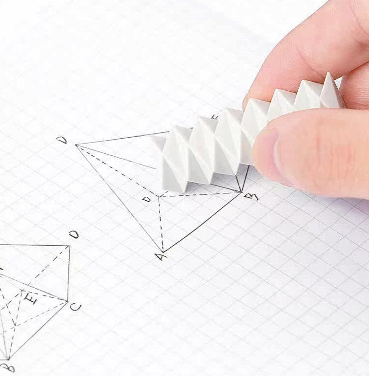 SUN-STAR ZIGZAG 45 Eraser Set Black & White (2-Pack)