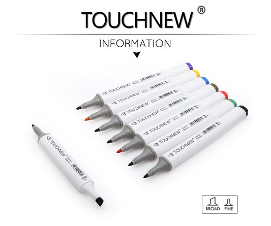 TOUCHNEW 80 Color Sketch Markers Animation Manga Set with Carry Bag