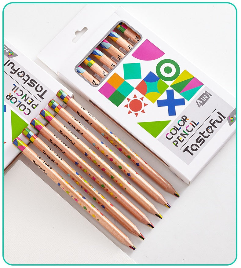 Tastaful 4in1 Color Pencil 6 Pack