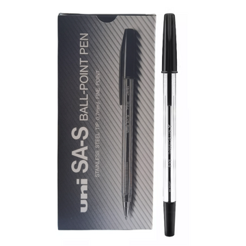 uni SA-S Kugelschreiber - 0,7 mm - Schwarz/Rot/Blau Tinte - Packung mit 12 Stück