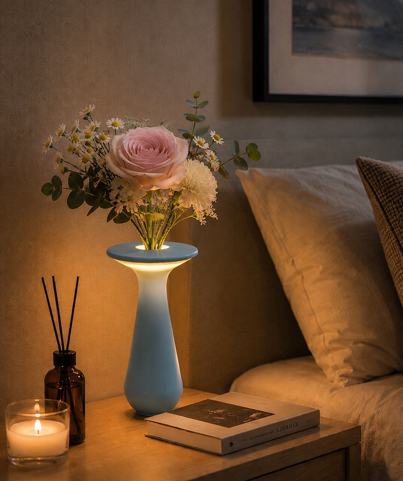 Rechargeable Flower Vase Table Lamp | Touch Dimming | 2700K Warm Glow