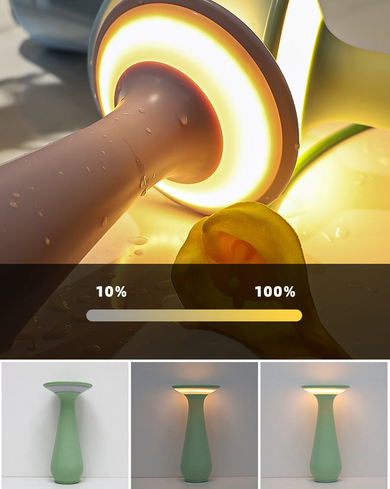Rechargeable Flower Vase Table Lamp | Touch Dimming | 2700K Warm Glow