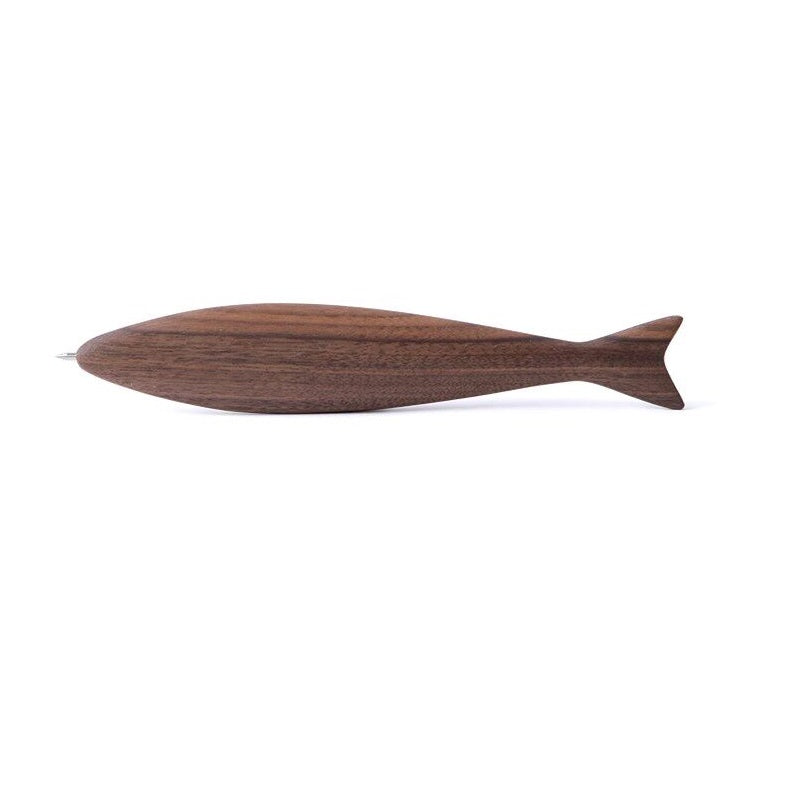 Black Walnut Wood Fish Pen – Gel Pen with Uni UMR-85 Refill 0.5mm Single Pen