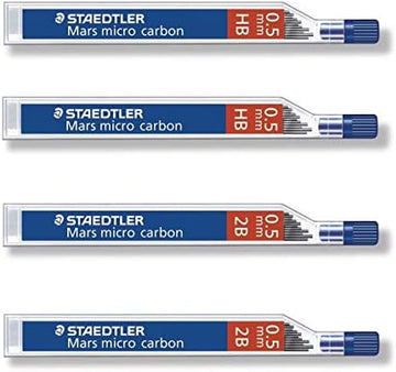 Staedtler Mars Micro Carbon pencils 0.5mm Lead Refill 2B & HB