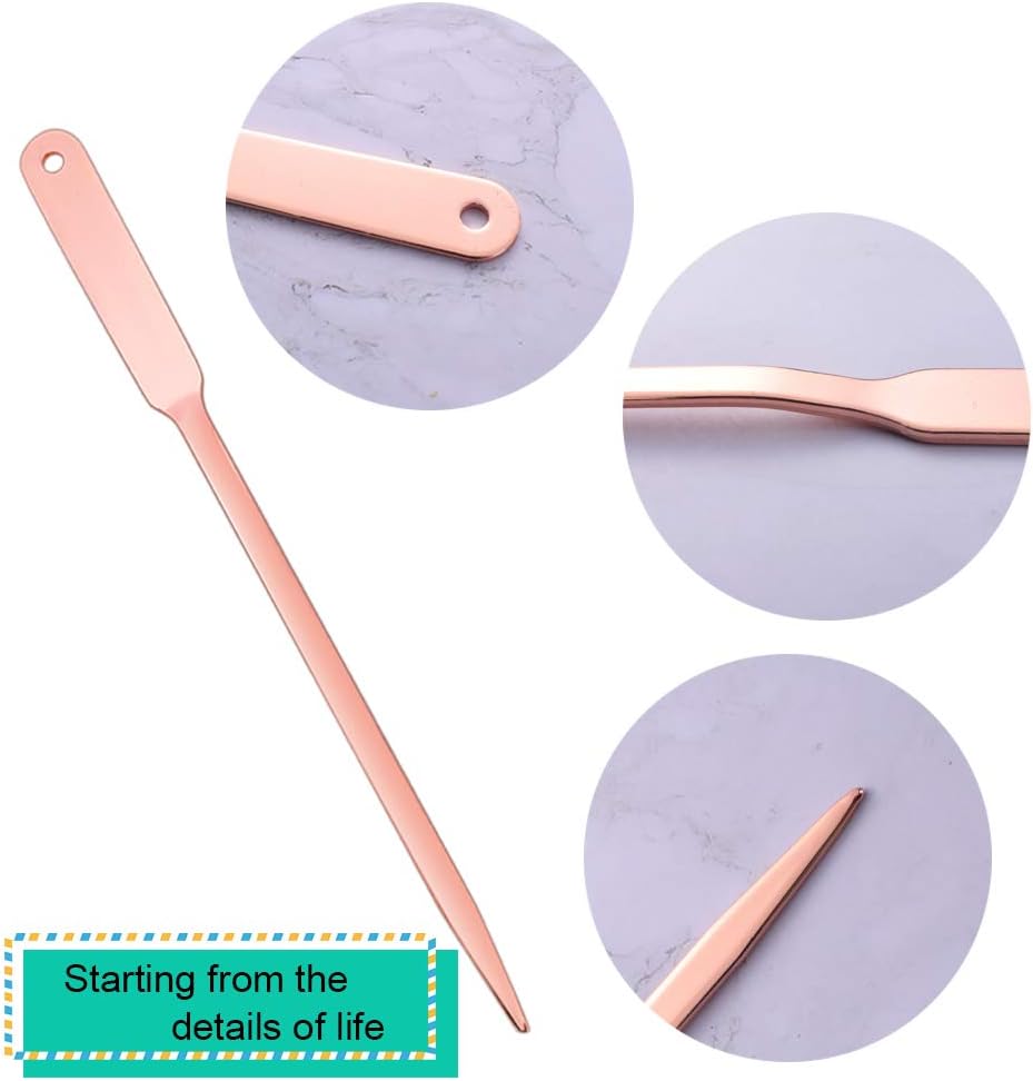 2 Pack Letter Openers Stainless Steel Envelope Slitter,Silver and Rose Gold