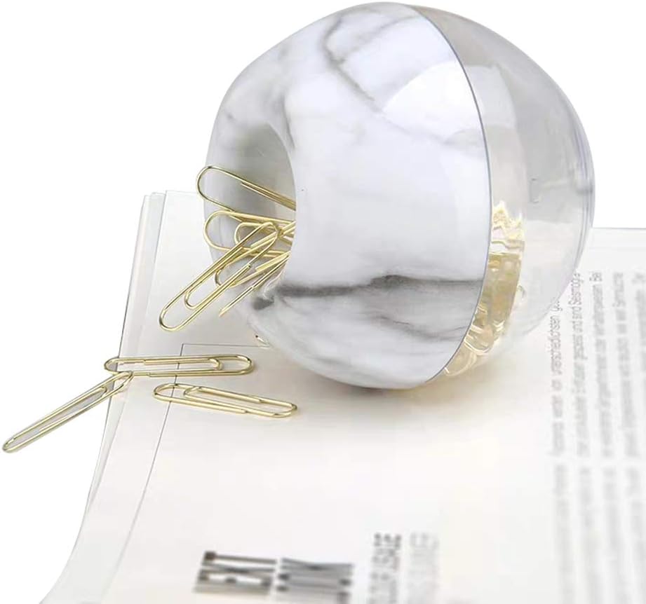 100pcs 28mm Paper Clips in Elegant Magnetic Clip Holder