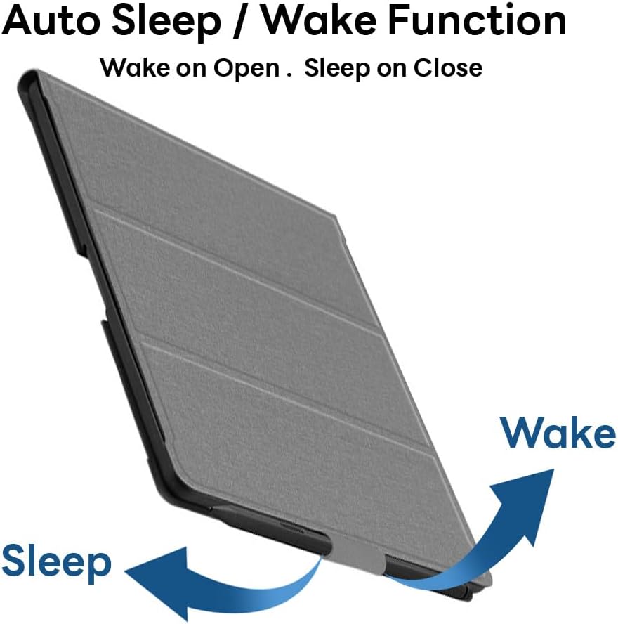 Generic Custodia per E Reader per Kindle Scribe 2022 2024 Funzione Auto Sleep Wake Comodo Design del Supporto per Lettori Ecopelle 10,2 Pollici (BLACK