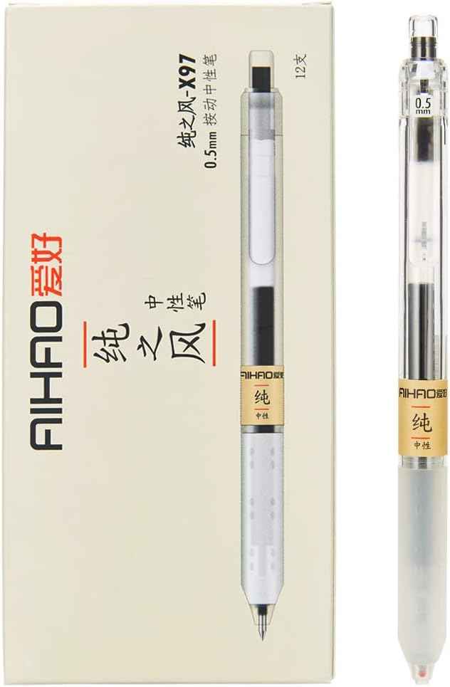 Boligrafo Punta Fina Bolígrafo De Gel Retráctil De Alta Calidad, 5 Piezas, 0,5mm, Secado Rápido, Tinta Negra, Punta Fina, Critura Suave, Suministros Colar Y De Oficina - AliExprs Bolígrafo Elegante Hombre