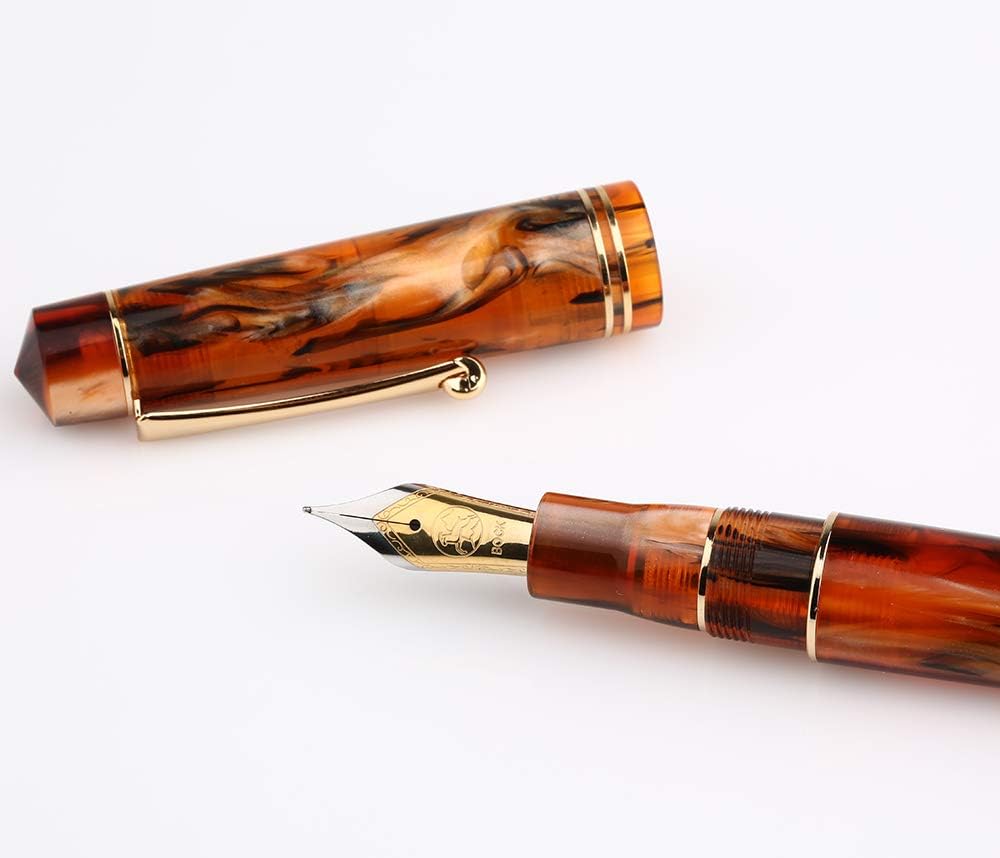 Majohn M800 Acrylic Fountain Pen,Germany Bock Fine Nib