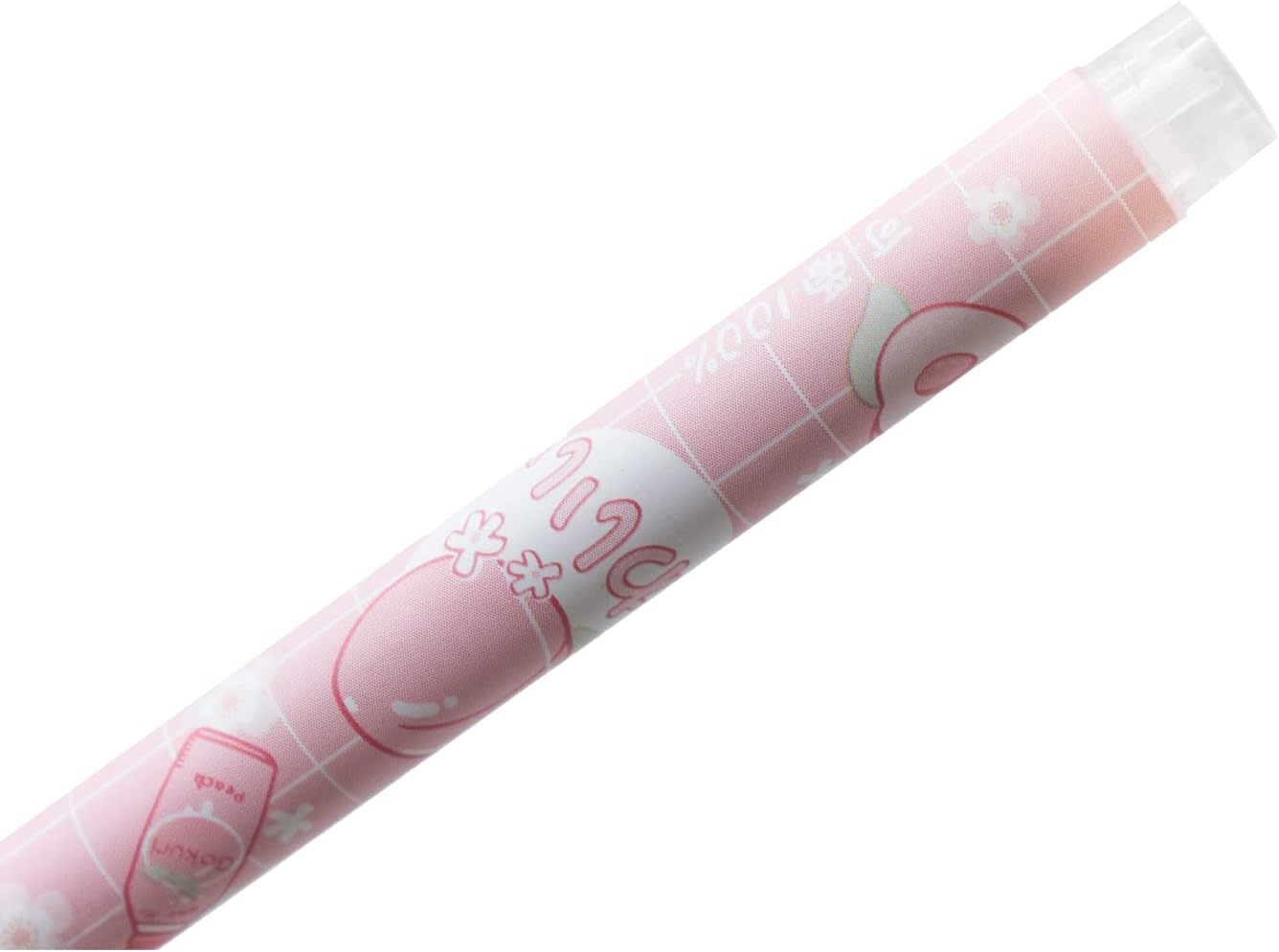 12PCS Peach Liquid Ink Juicy Fruit Quick Dry Rollerball Pens Black Ink